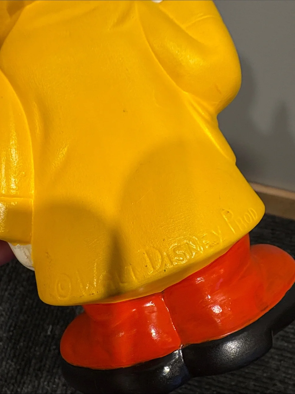 Donald Duck Figurine in Raincoat Decorative Accent